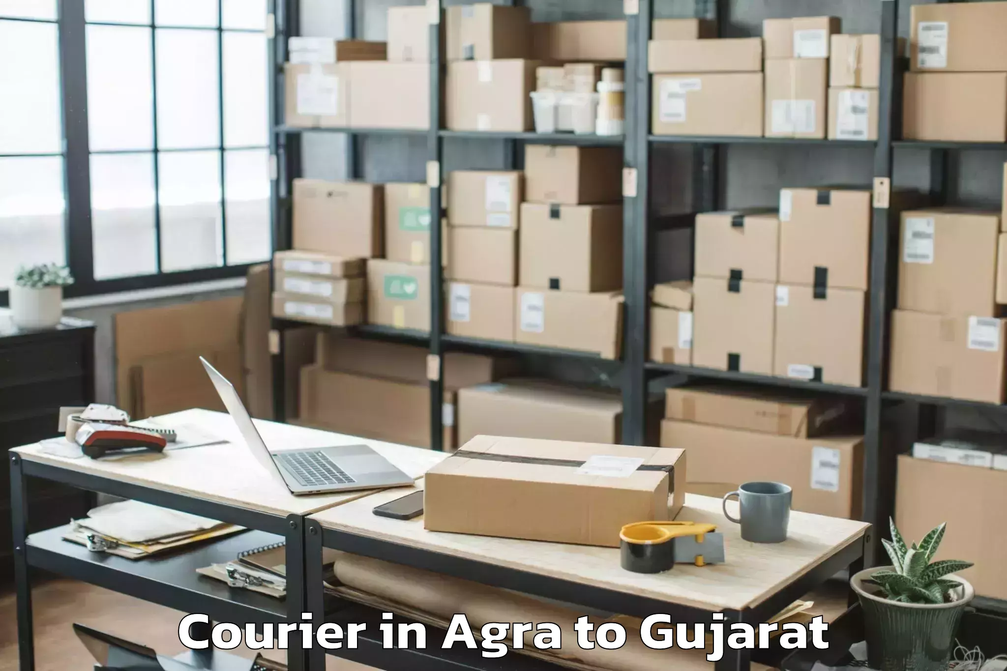 Leading Agra to Abhilashi University Ahmedabad Courier Provider